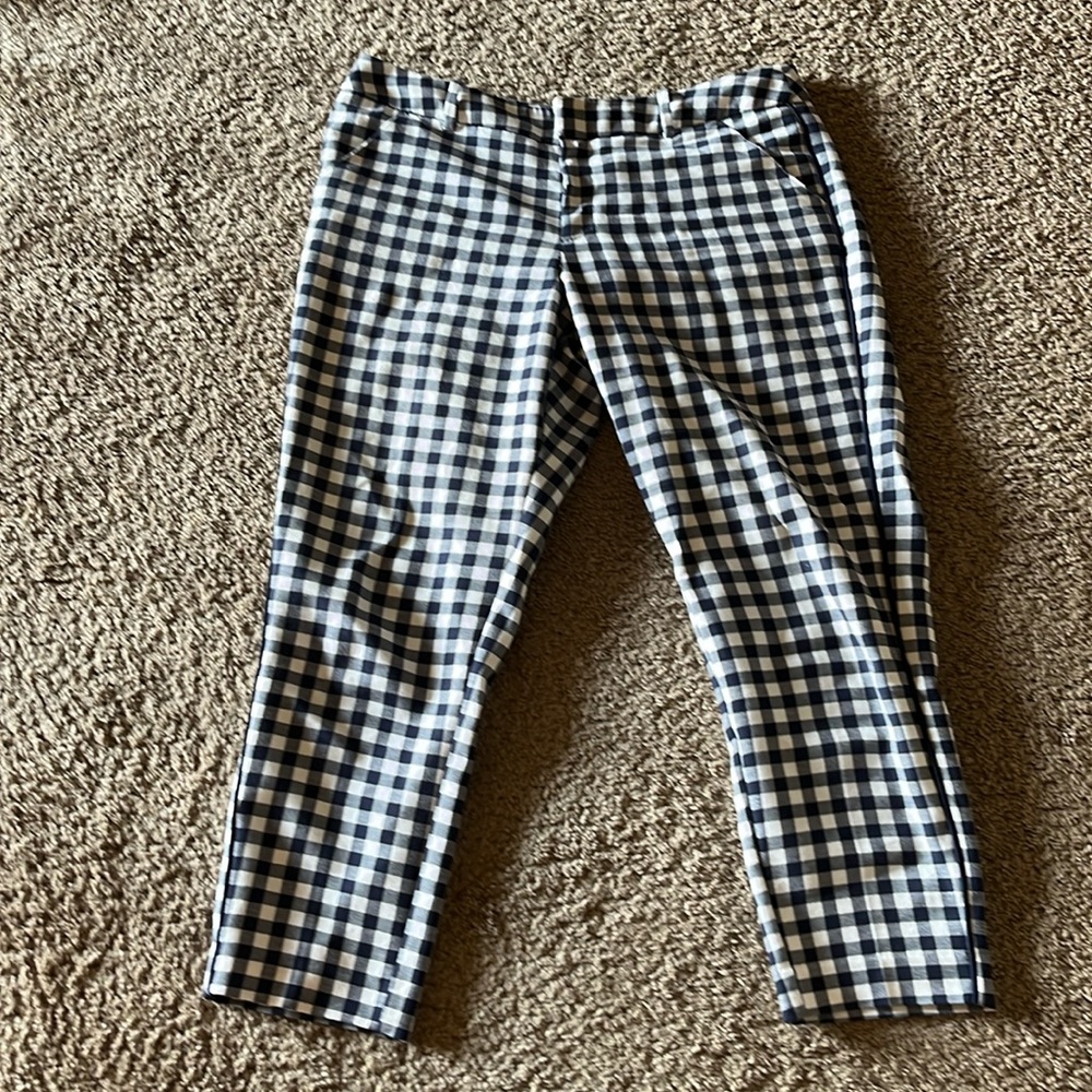 Gingham Cropped Pants
